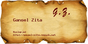 Gansel Zita névjegykártya